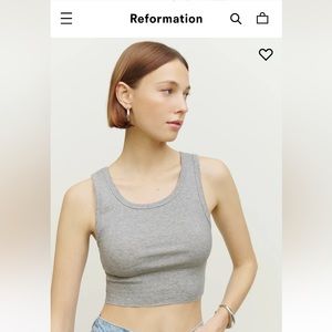 Reformation Adel Tank in Heather Grey